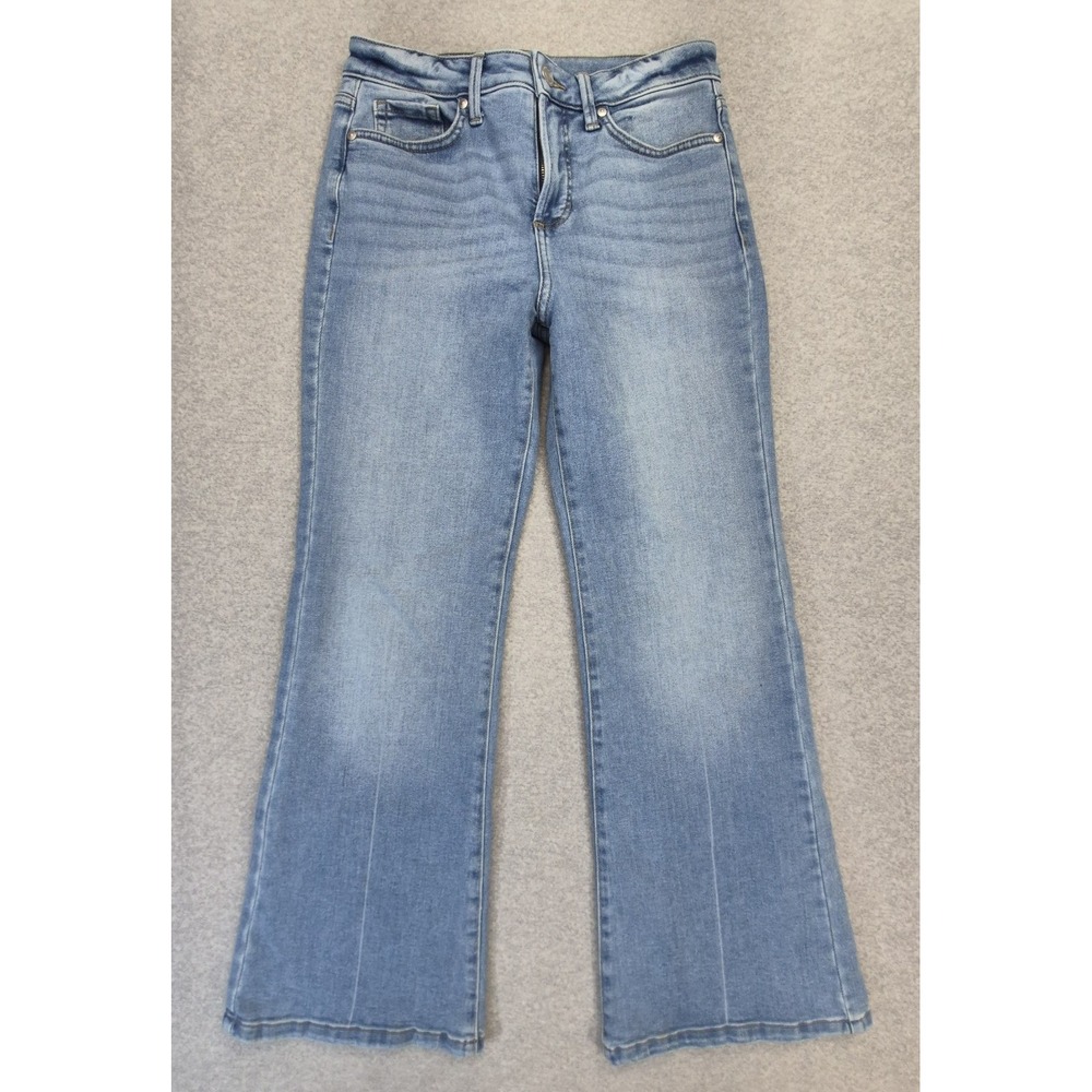 LC Lauren Conrad Light Blue Cropped Flared Jeans